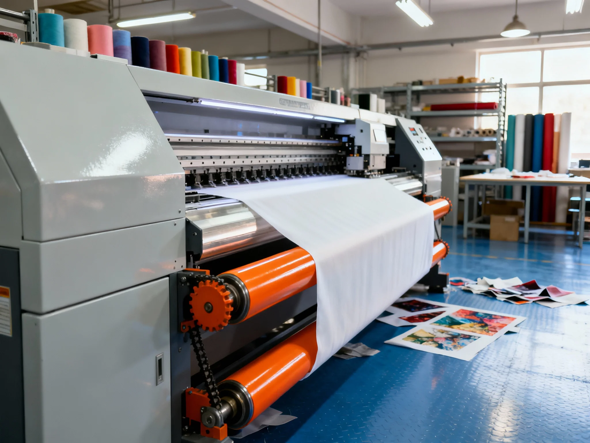 1764526851-AI生成 20251201_013705_一台直接面料数码印花机，灰白色金属机身配橙色传动滚轴，长约4_ef197137.webp