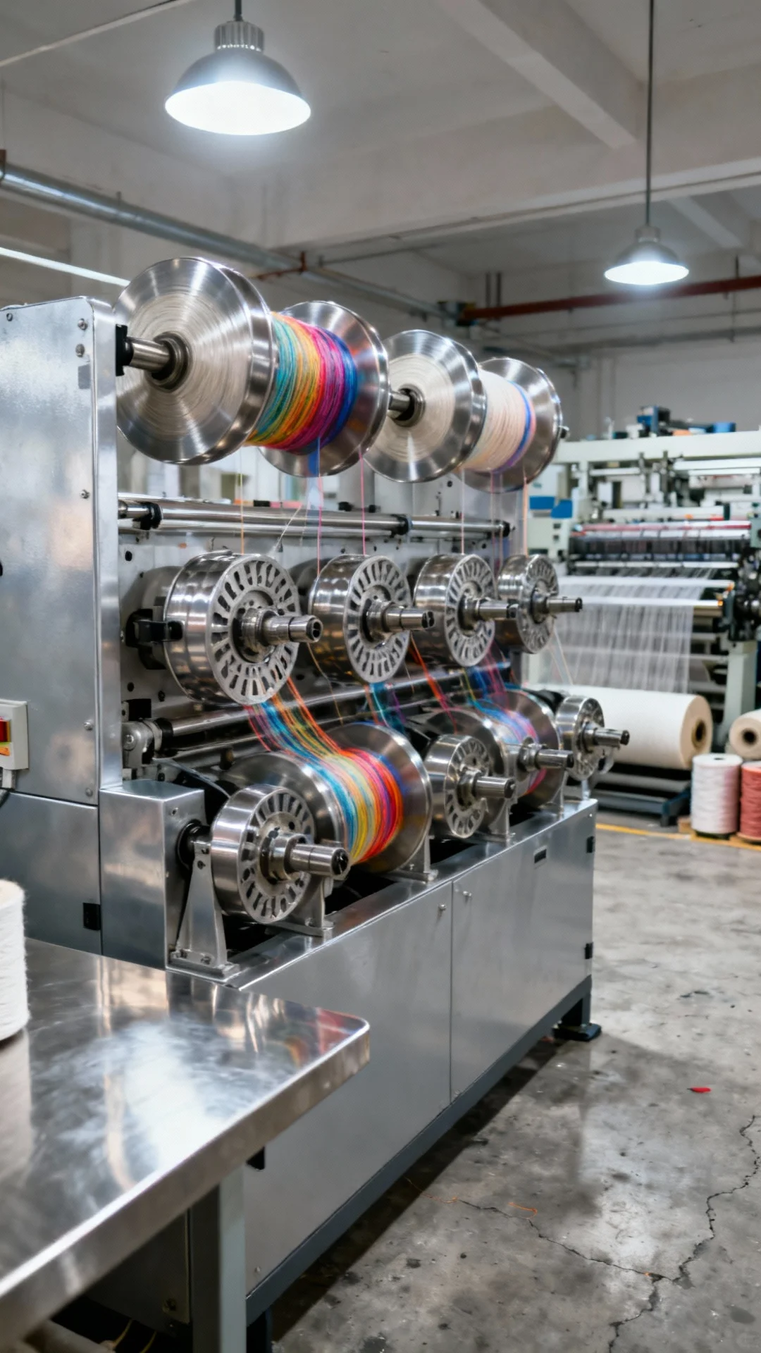 1764527237-AI生成 20251201_022613_一台先进的纺织纤维纺丝设备,银色金属机身,多个旋转的纺丝喷头_0728ed9e.webp