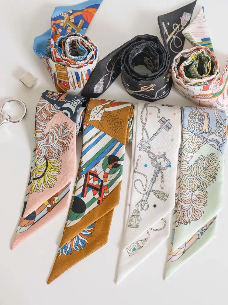 Silk Twilly Scarf (5×90cm) - 图片 5