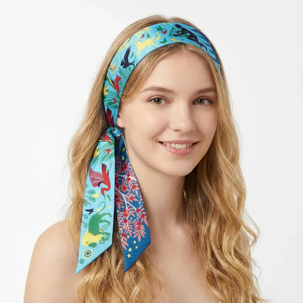 Silk Twilly Scarf (5×90cm) - 图片 2