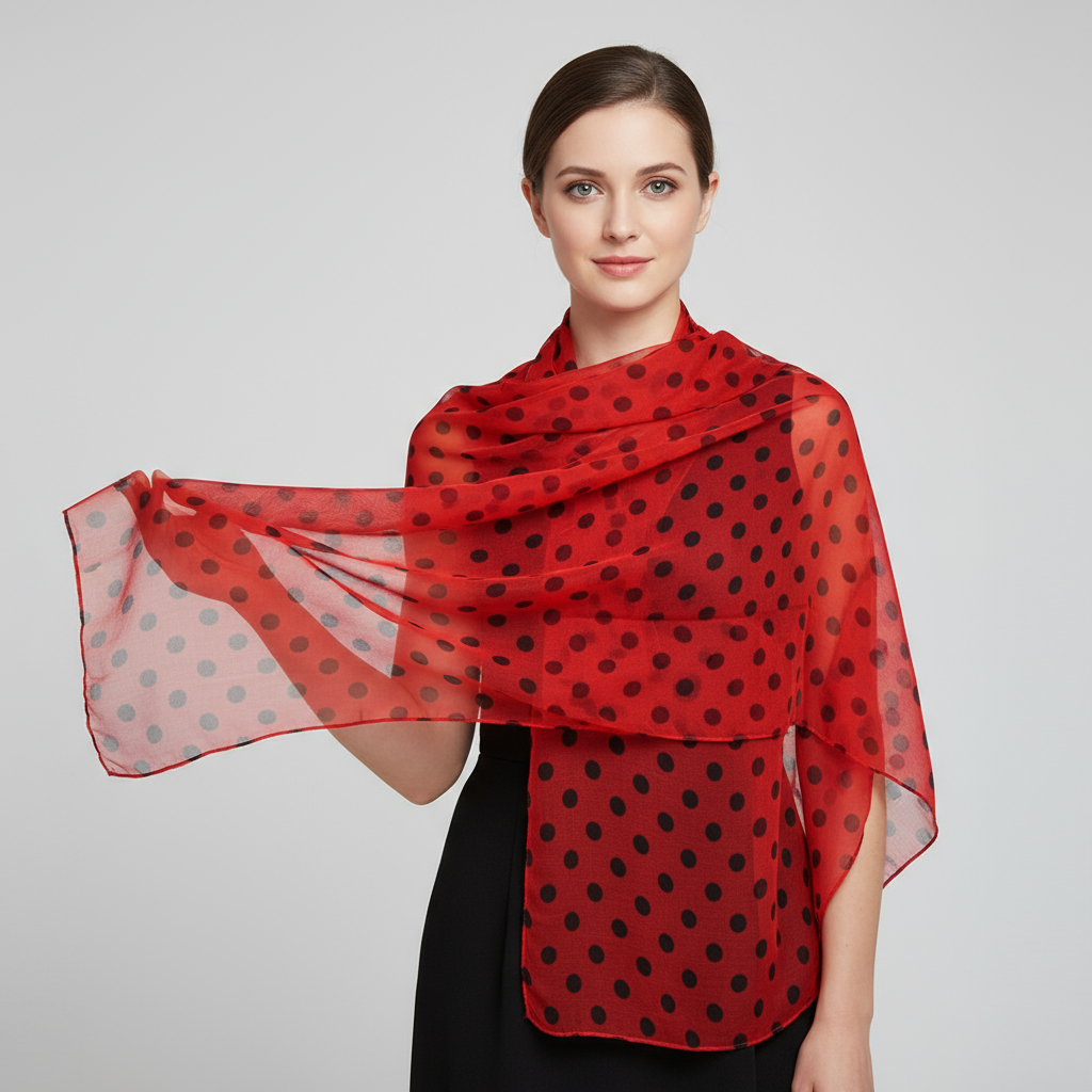 Printed Georgette Rectangular Scarf(100×180cm) - 图片 2